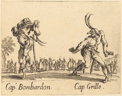 Sapka. Bonbardon és Cap. Grillo, c. 1622. alkotó: Jacques Callot