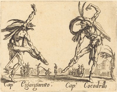 egyik sem Esgangarato és Cap. krokodil alkotó: Jacques Callot