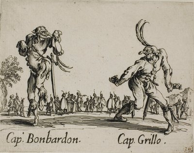 Bonbardon kapitány - Grillo kapitány, 13. lemez a Balli di Sfessania-ból alkotó: Jacques Callot