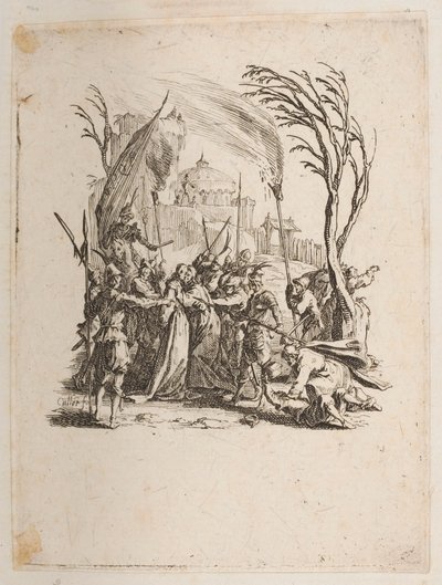 Krisztus a zsidóknak kiszolgáltatva, sz. 4/11 a La Petite Passionból alkotó: Jacques Callot