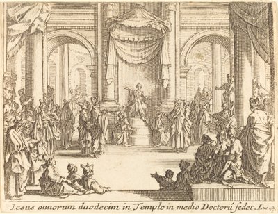 Krisztus vitatkozik az orvosokkal alkotó: Jacques Callot