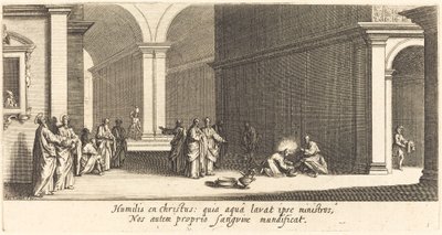 Krisztus megmossa az apostolok lábát alkotó: Jacques Callot