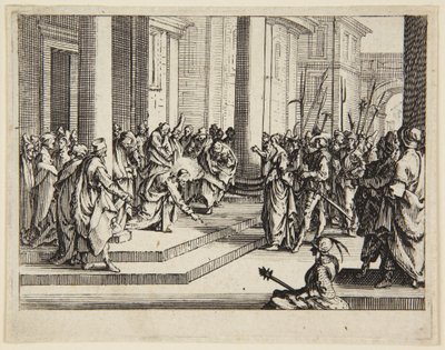 Krisztus és a házasságtörő asszony alkotó: Jacques Callot