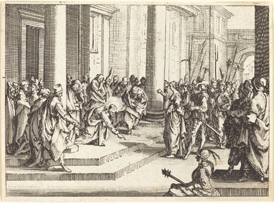 Krisztus és a házasságtörésen elhurcolt asszony alkotó: Jacques Callot