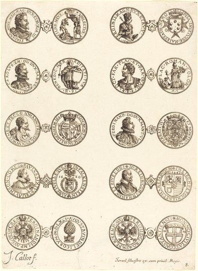 Érmék [8. tábla] alkotó: Jacques Callot