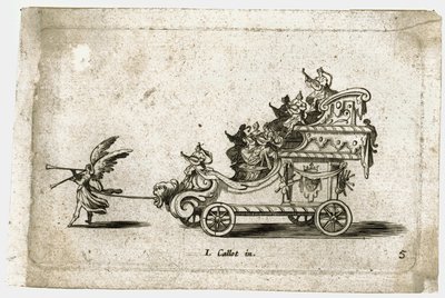 Combat a la barriere: egy szekér... (metszet) alkotó: Jacques Callot