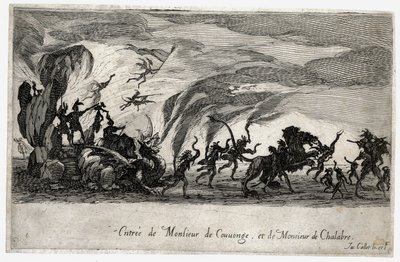 Combat a la barriere, a Sieures de Couvonge és de Chalabre bevonulása... (metszet) alkotó: Jacques Callot