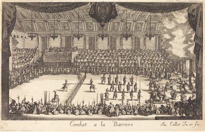 Harc a sorompónál, 1627. alkotó: Jacques Callot