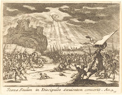 Pál megtérése, 1635. alkotó: Jacques Callot