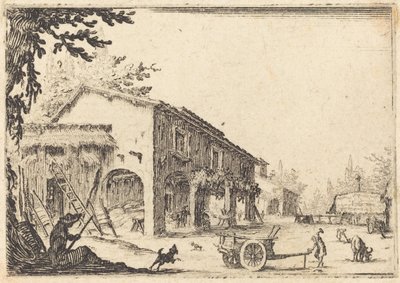 Egy farm udvara alkotó: Jacques Callot