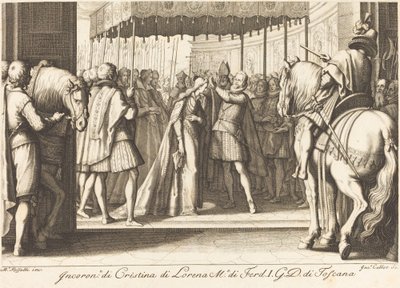 A nagyhercegnő megkoronázása alkotó: Jacques Callot