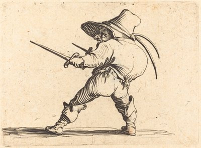 Párbajozó karddal és tőrrel alkotó: Jacques Callot