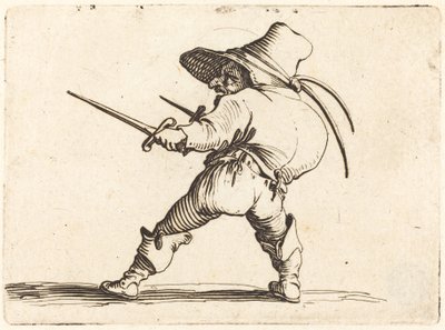 Párbajozó karddal és tőrrel alkotó: Jacques Callot