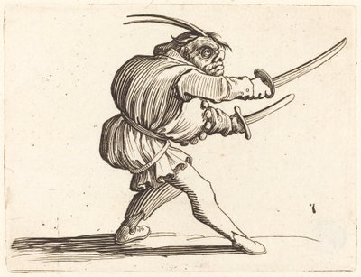 Párbajozó két szablyával alkotó: Jacques Callot