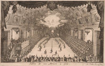IV. Károly herceg gyalog érkezik, a Combat à la Barrière című műből alkotó: Jacques Callot