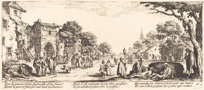 Haldokló katonák az út szélén alkotó: Jacques Callot