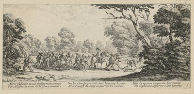 A bűnözők leleplezése, a „A háború borzalmai” című sorozat 9. része alkotó: Jacques Callot