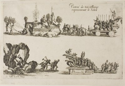 Őfelsége, a Napot képviselő bejegyzése a Harc a sorompónál című részből alkotó: Jacques Callot