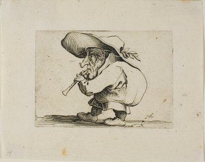Flageolet Player, a Varie Figure Gobbitól alkotó: Jacques Callot