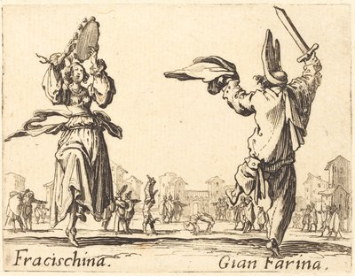 Fracischina és Gian Farina alkotó: Jacques Callot