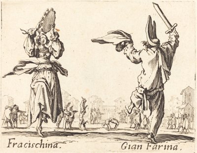 Fracischina és Gian Farina alkotó: Jacques Callot