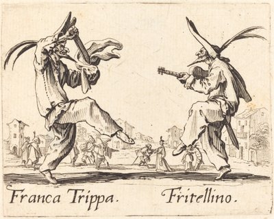 Franca Trippa és Fritellino, c. 1622. alkotó: Jacques Callot