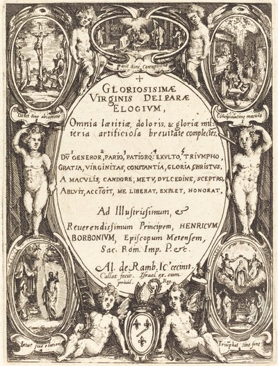 A "Gloriosissimae" előlapja alkotó: Jacques Callot