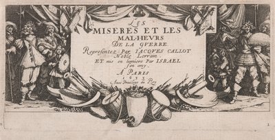 A háború nagy nyomorúságai címlapja alkotó: Jacques Callot