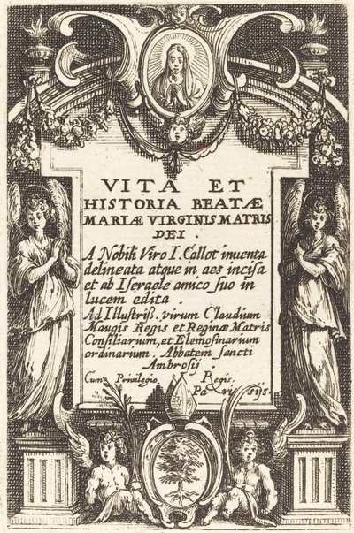 A „The Life of the Virgin” címlapja alkotó: Jacques Callot