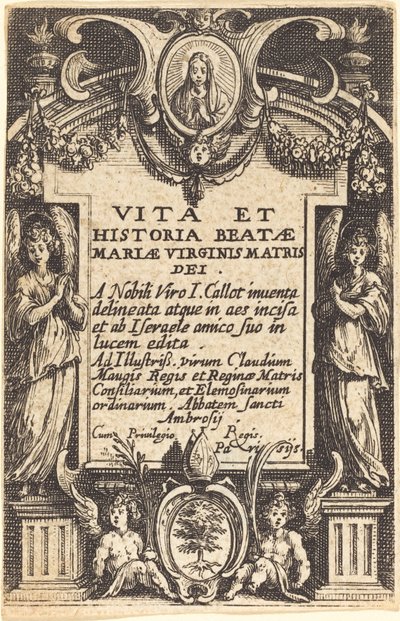 A „The Life of the Virgin” címlapja alkotó: Jacques Callot