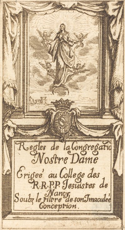 A Szűzanya Rend szabályainak homlokzata alkotó: Jacques Callot