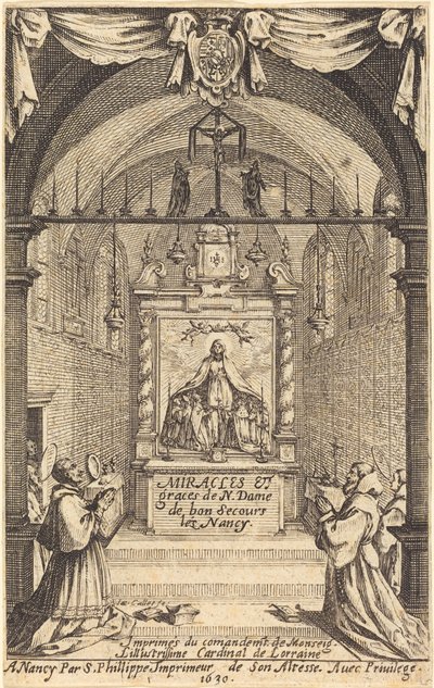 "Bon-Secours-les-Nancy" Szűzanya csodáinak és kegyelmeinek homlokzata alkotó: Jacques Callot