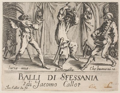 Frontispiece, a Balli di Sfessaniától alkotó: Jacques Callot