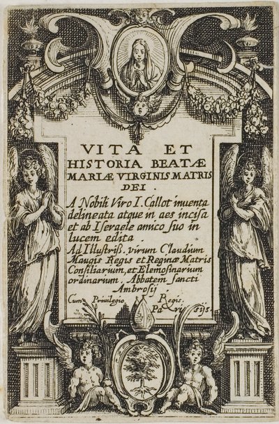 Címlapkép, A Szűz Mária életéből alkotó: Jacques Callot