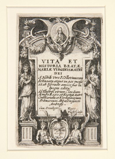 Elülső rész, sz. 1 A Szűz életéből alkotó: Jacques Callot
