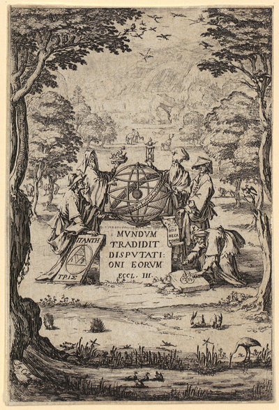 A „Sacra Cosmologia” előlapja alkotó: Jacques Callot
