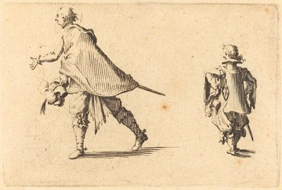 Gentleman and His Page c. 1622. alkotó: Jacques Callot