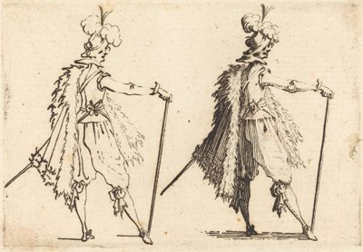 Gentleman with Cane, c. 1617. alkotó: Jacques Callot