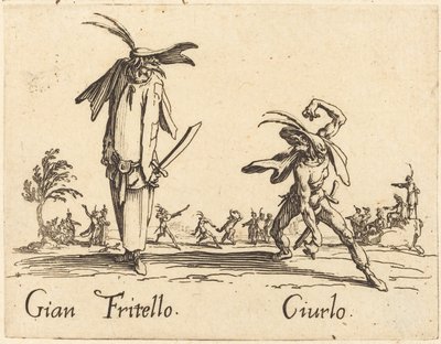 Gian Fritello és Ciurlo, c. 1622. alkotó: Jacques Callot