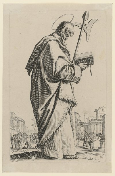 Szent Máté, a „Jézus, a tizenkét apostol és Mária” sorozat 13. lapja alkotó: Jacques Callot