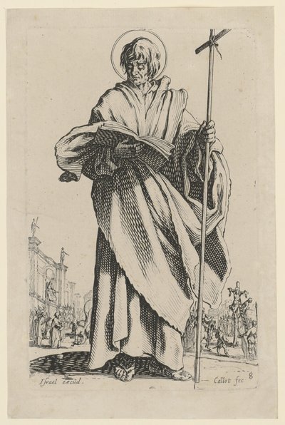 Szent Fülöp, a „Jézus, a tizenkét apostol és Mária” sorozat 11. lapja alkotó: Jacques Callot