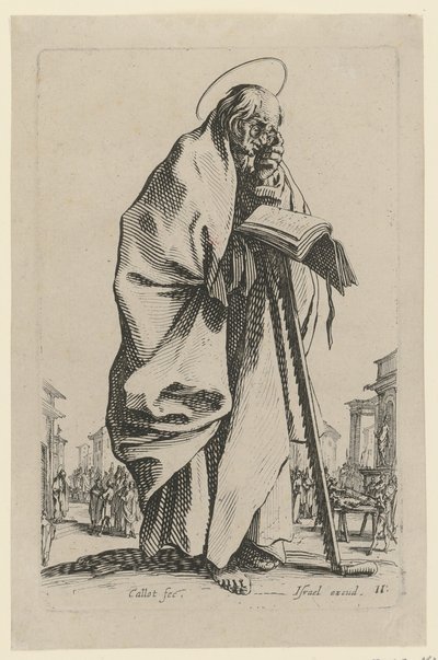 Szent Simon, a „Jézus, a tizenkét apostol és Mária” sorozat 14. lapja alkotó: Jacques Callot