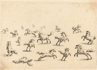 Futó lovak alkotó: Jacques Callot