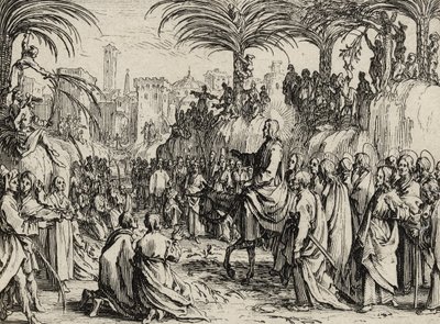 Jézus belép Jeruzsálembe, 1635 alkotó: Jacques Callot