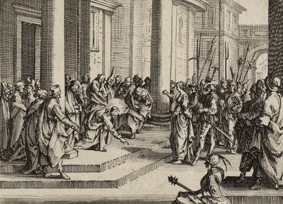 Jézus és a házasságtörőnő, 1635 alkotó: Jacques Callot