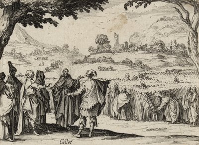 Jézus és a farizeusok, 1635 alkotó: Jacques Callot