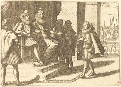 Király és királyné tanácskozásban a törökökről alkotó: Jacques Callot