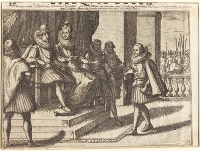 Király és királyné tanácskozásban a törökökről [recto] alkotó: Jacques Callot