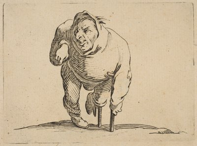 A nyomorék mankóval és fával ..., 1616-22. alkotó: Jacques Callot