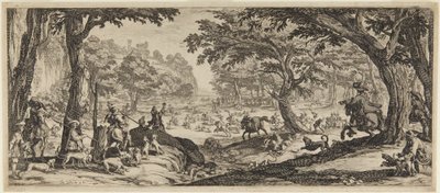 A nagy vadászat (Szarvasvadászat) alkotó: Jacques Callot